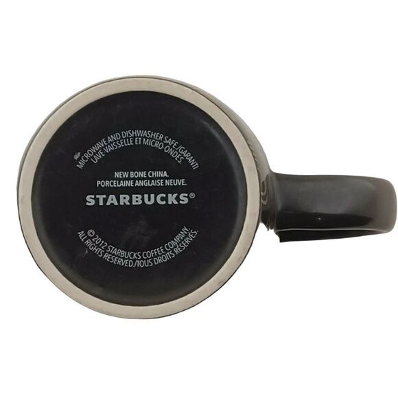 Starbucks 2012 Bone China Siren Crown Mermaid Gold Brown Mug Coffee Cup - Picture 11 of 13